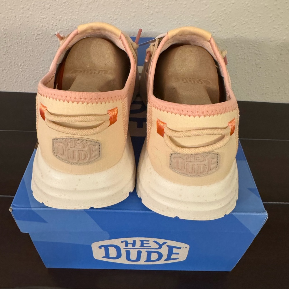 Hey Dude Sirocco W Sport Stripe Pink White Size 10 EU 41 Brand New In Box Shoe - Picture 5 of 7